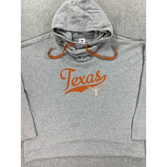 Texas Longhorns Cowl Neck Campus Hoodie Sweatshirt (Women's 2XL) Sparkle Gray - Picture 1 of 12
